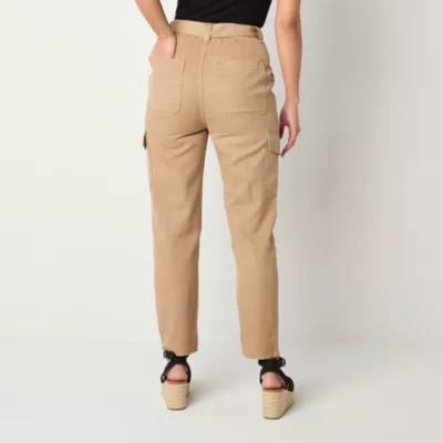 a.n.a Womens High Rise Straight Cargo Pant