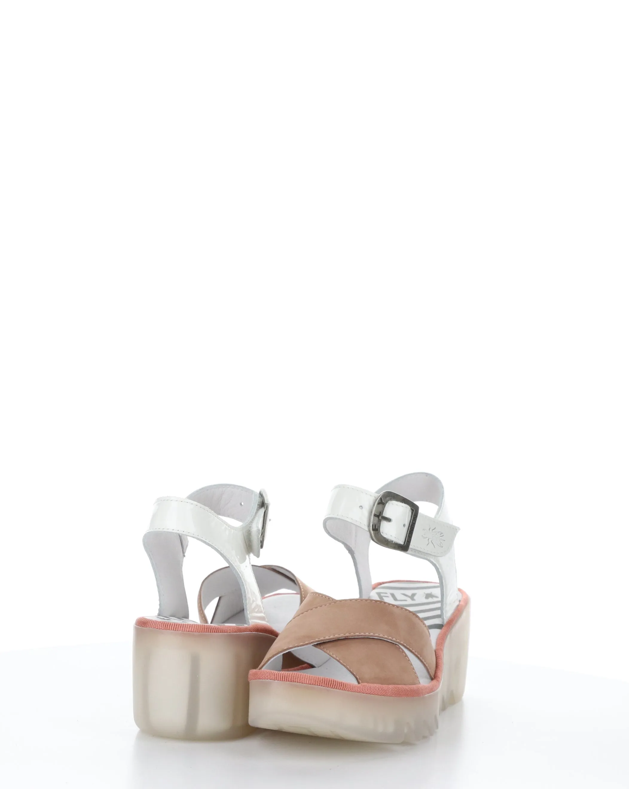 BACE411FLY 001 PINK/OFF WHITE Round toe Sandals