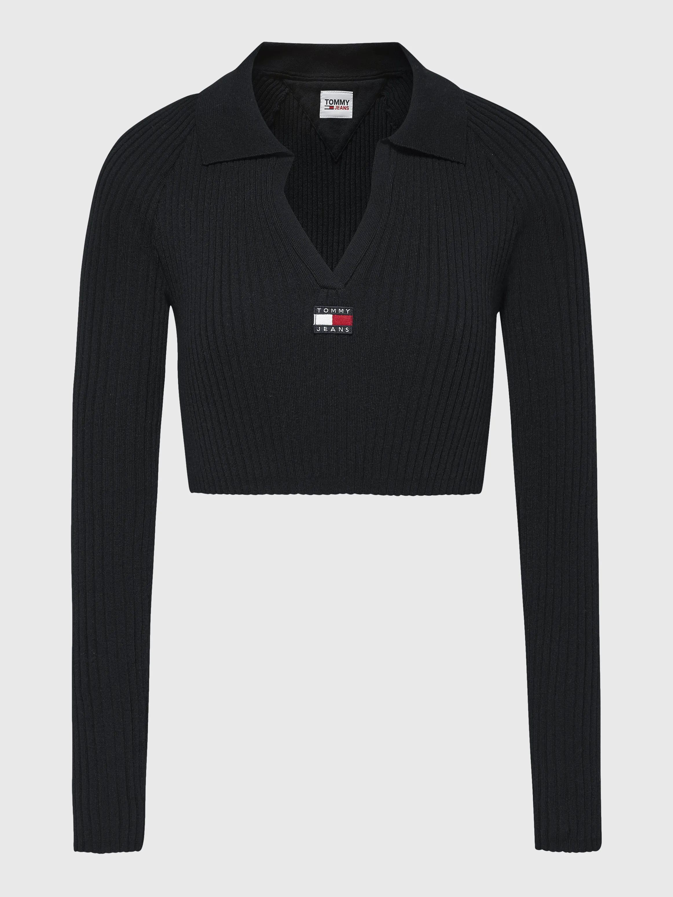 Badge Rib-Knit Cropped Jumper | Sweatshirts & Hoodies | Tommy Jeans