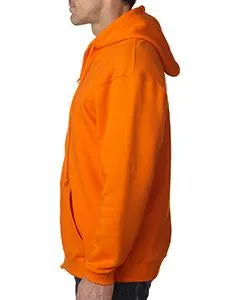 Bayside Adult Hooded Full-Zip Fleece BA900 Bright Orange