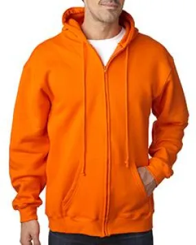 Bayside Adult Hooded Full-Zip Fleece BA900 Bright Orange