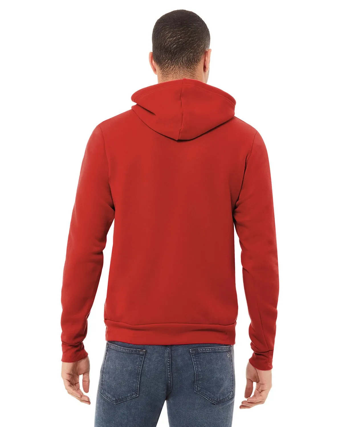 Bella + Canvas Unisex Sponge Fleece Pullover Hoodie 3719 Red