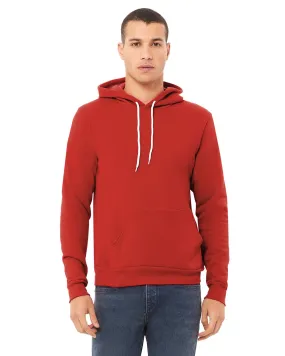 Bella + Canvas Unisex Sponge Fleece Pullover Hoodie 3719 Red