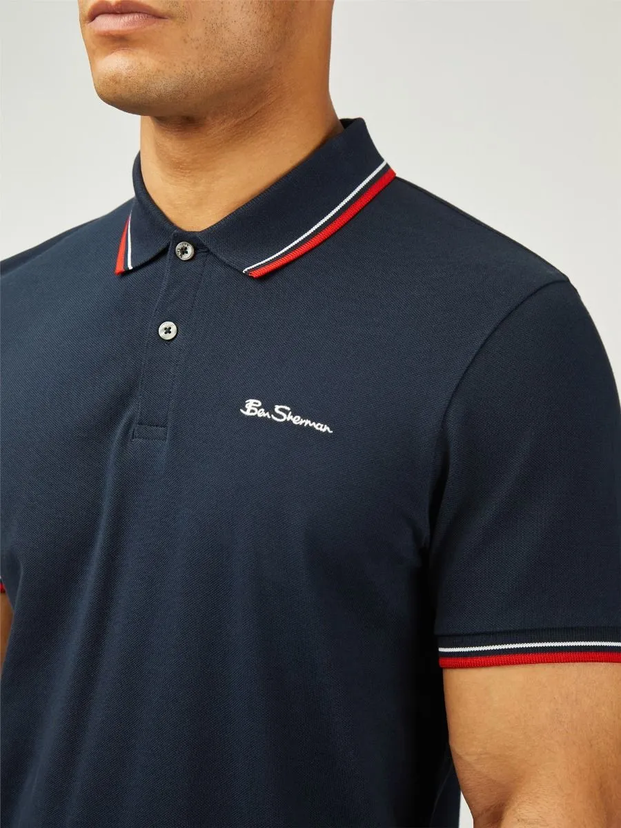 Ben Sherman Signature Pique Polo Shirt Dark Navy