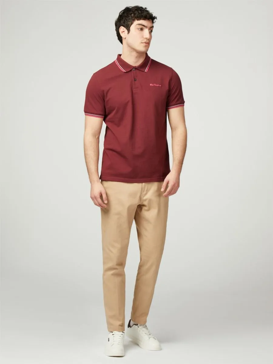 Ben Sherman Signature Pique Polo Shirt Wine