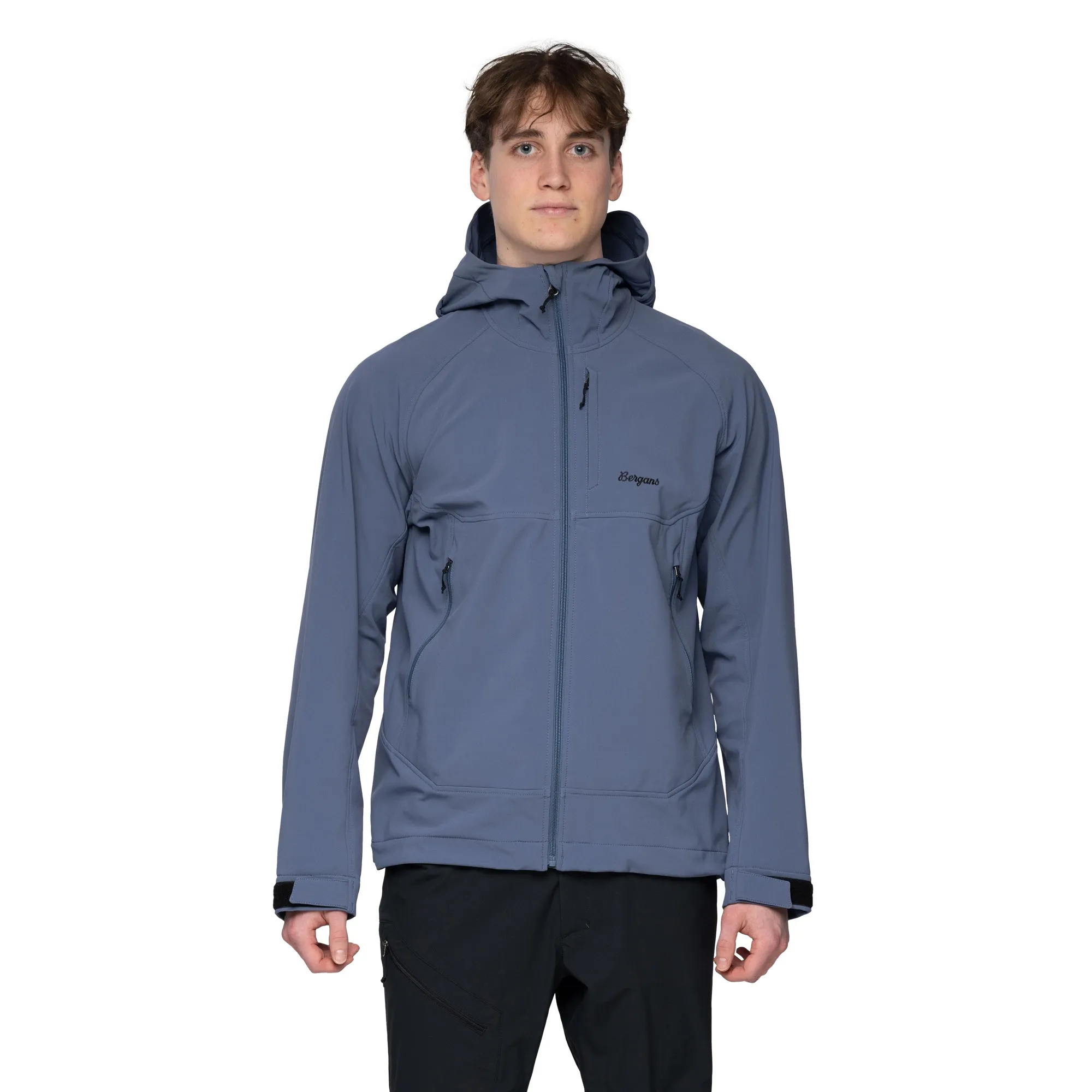 Bergans Men's Vaagaa Softshell Jacket Hood Granite Blue | Buy Bergans Men's Vaagaa Softshell Jacket Hood Granite Blue 