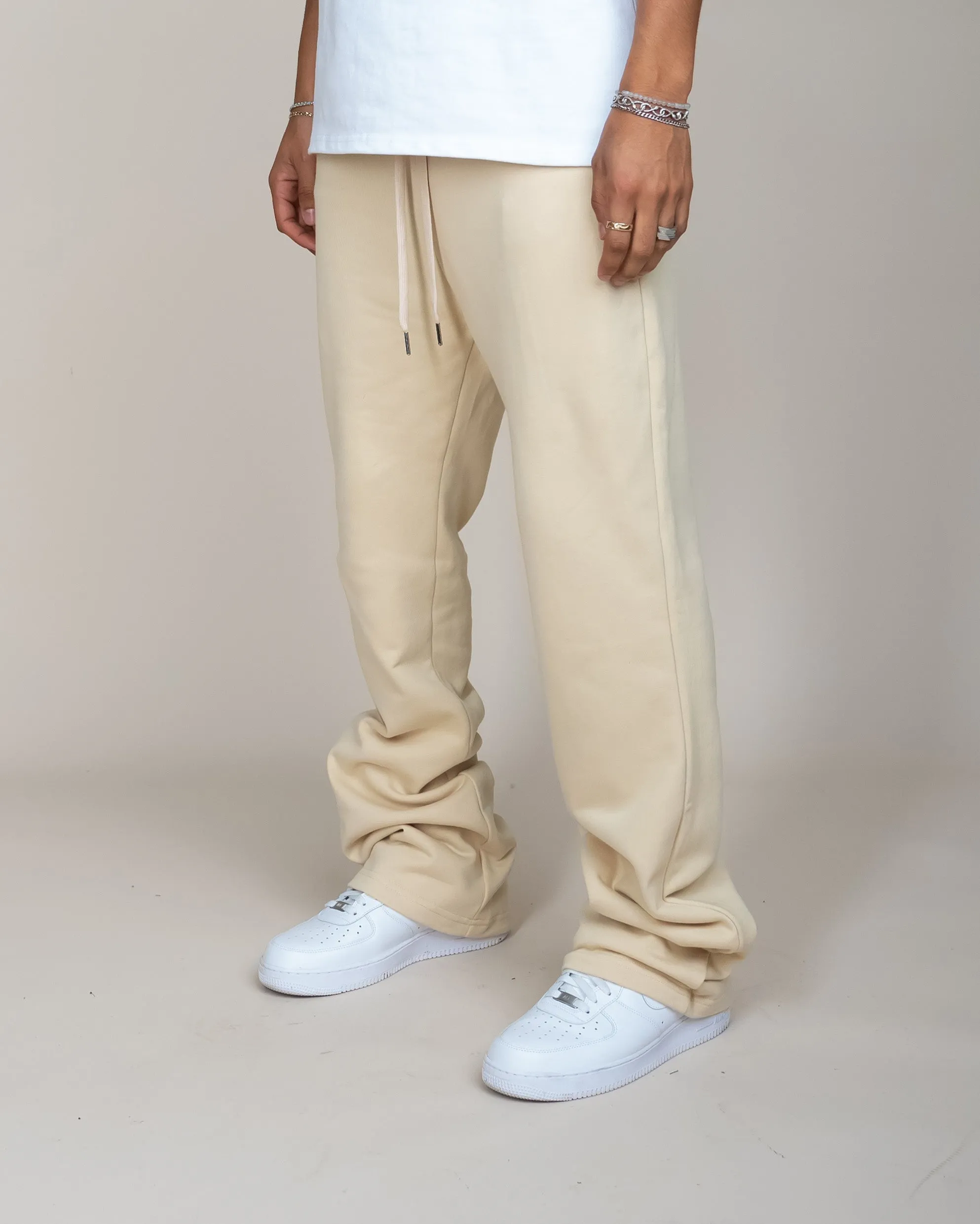 BIG N TALL PERFECT FLARE SWEATPANTS-KHAKI