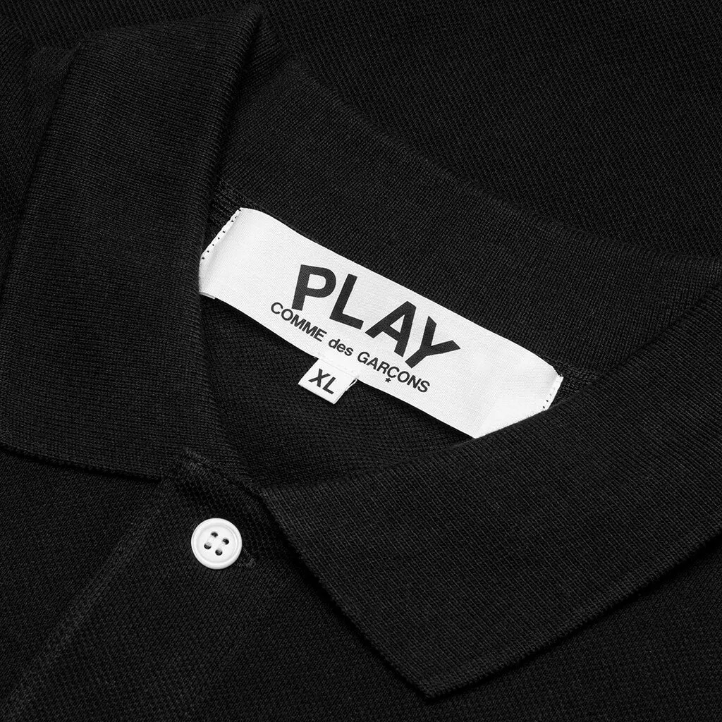 Black Emblem Polo Shirt - Black