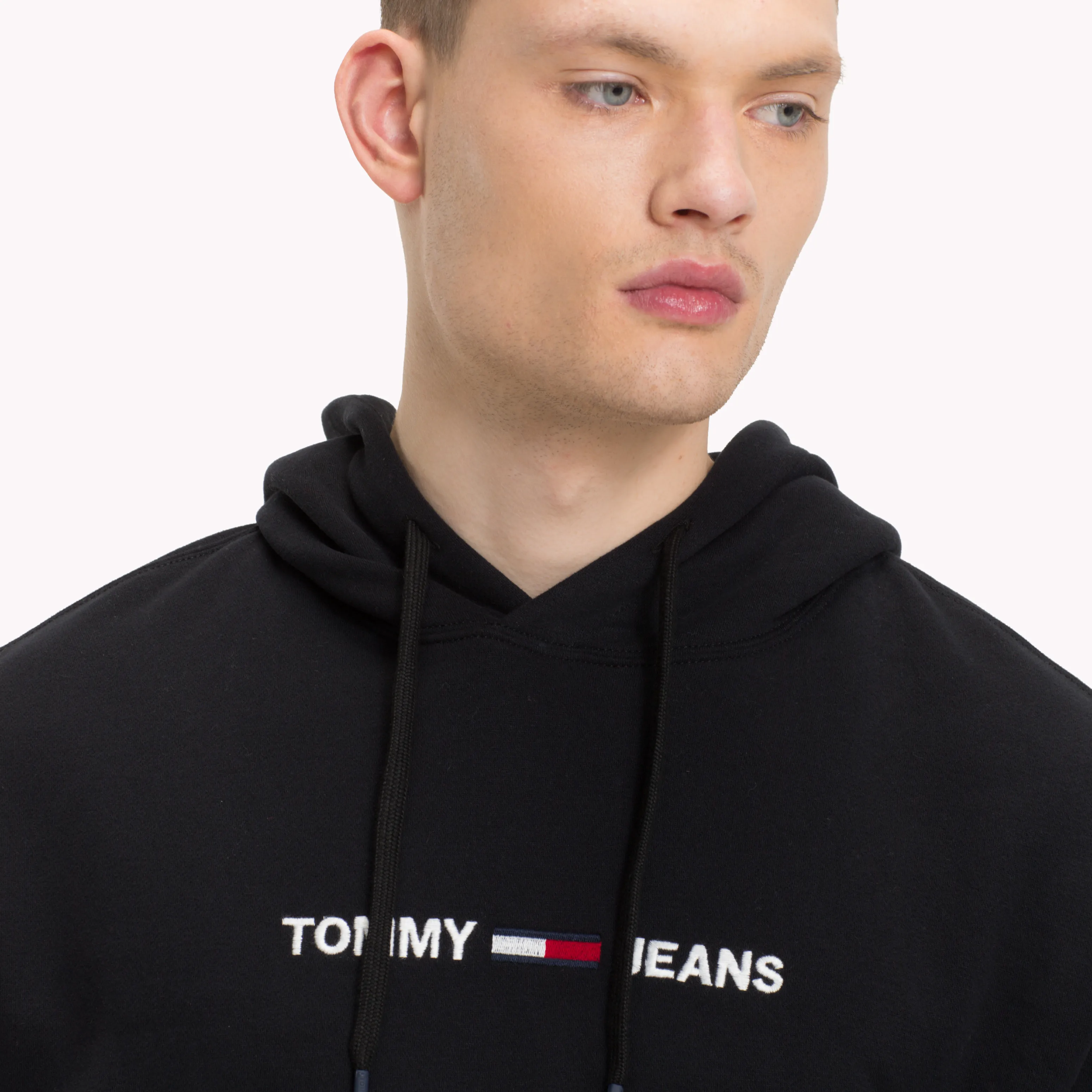 Black Peached Fleece Logo Hoodie | Sweatshirts & Hoodies | Tommy Hilfiger