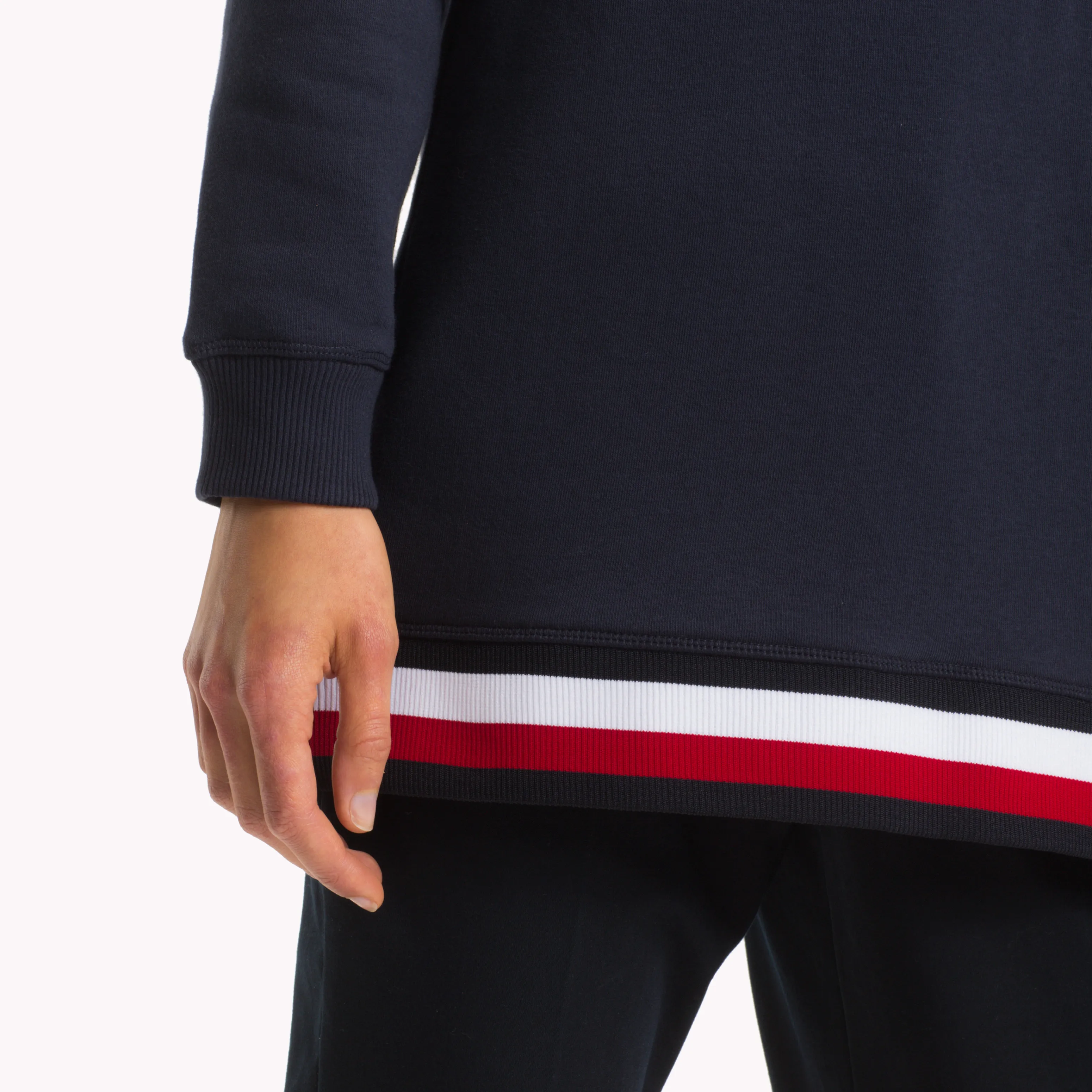 Blue Global Stripe Oversized Fit Hoodie | Sweatshirts & Hoodies | Tommy Hilfiger