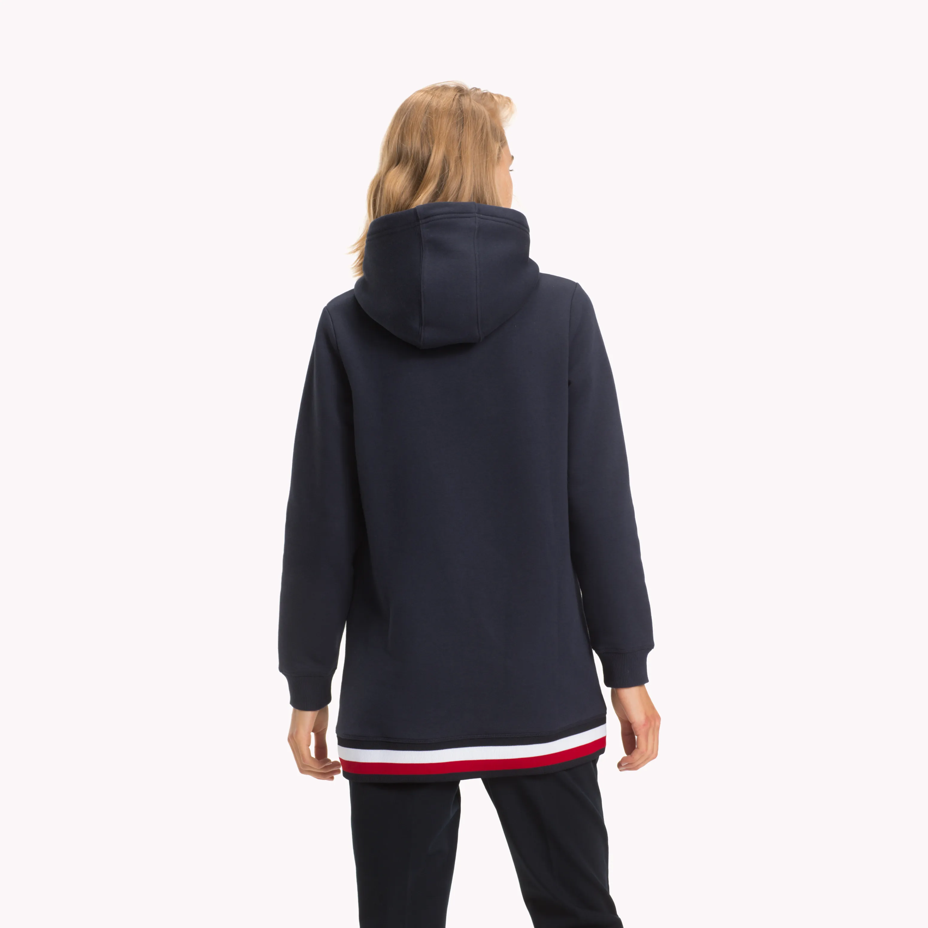 Blue Global Stripe Oversized Fit Hoodie | Sweatshirts & Hoodies | Tommy Hilfiger