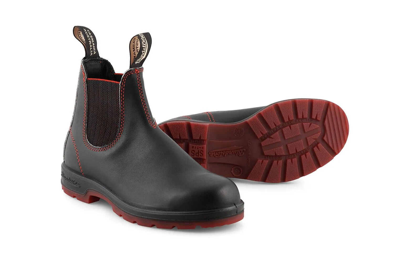 Blundstone #2342 Black/Red Chelsea Boot