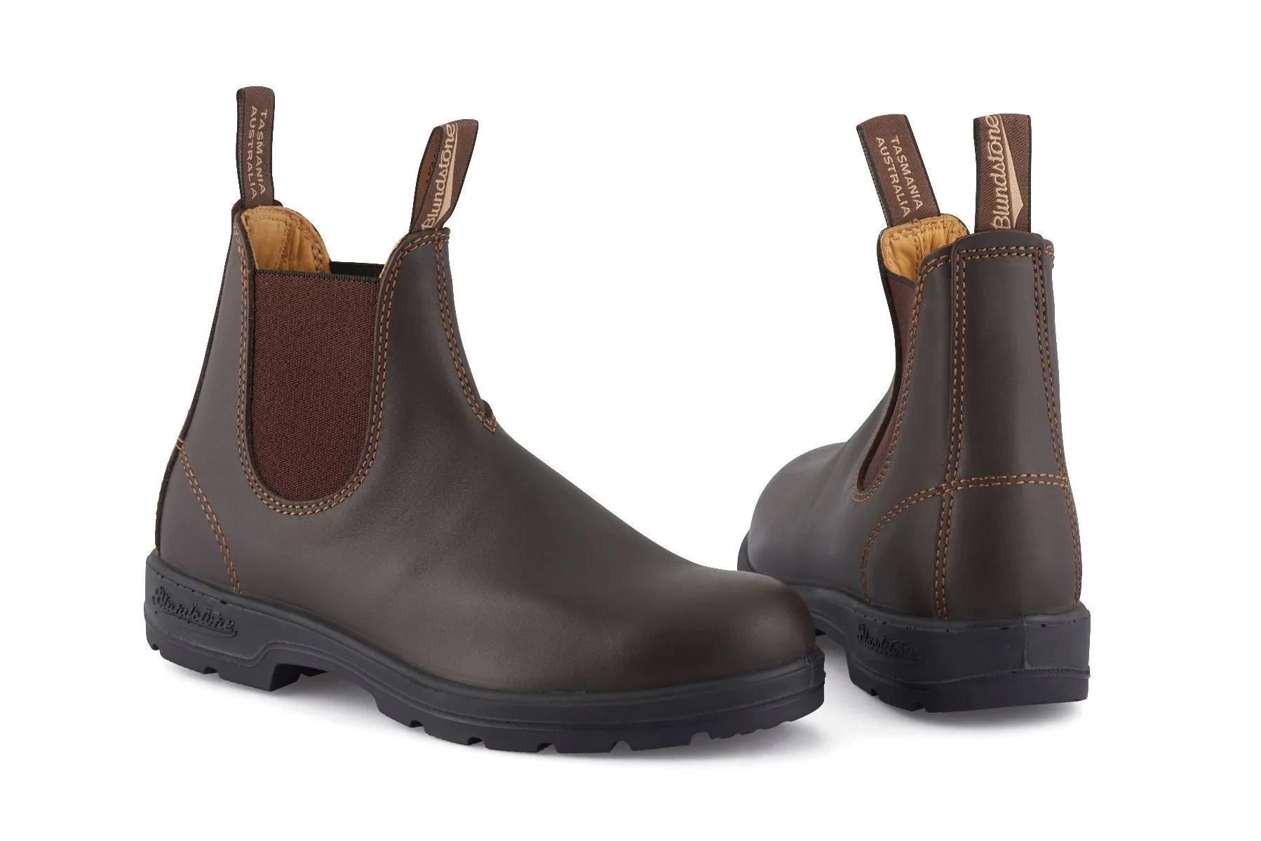 Blundstone #550 Walnut Brown Chelsea Boot with Cream