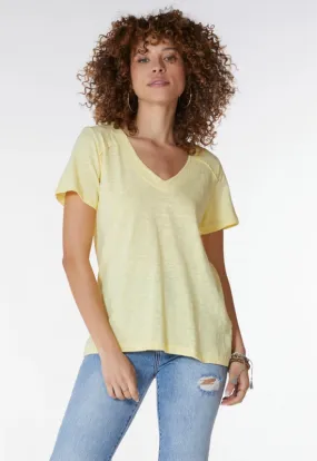 Bobi - Sholuder Seam V-Neck Tee Chick