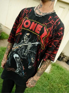 BONES BLOOD TEE 1/100 - WASHED BLACK