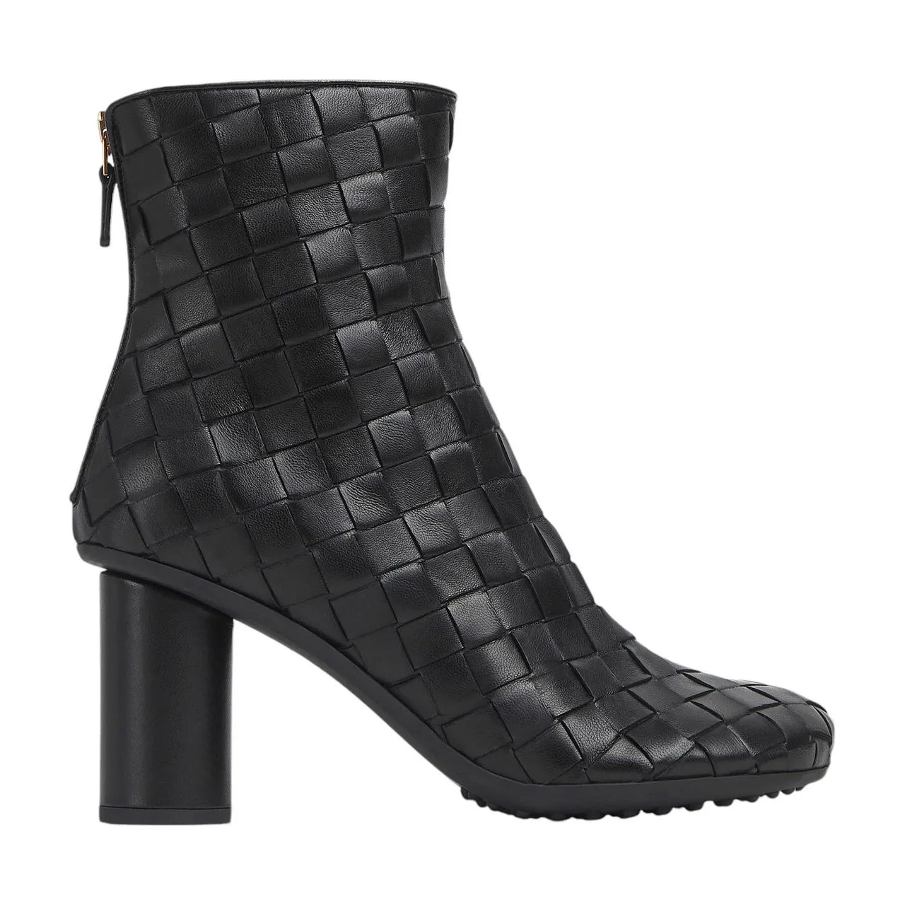 BOTTEGA VENETA Atomic Intrecciato Heeled Boots - Black