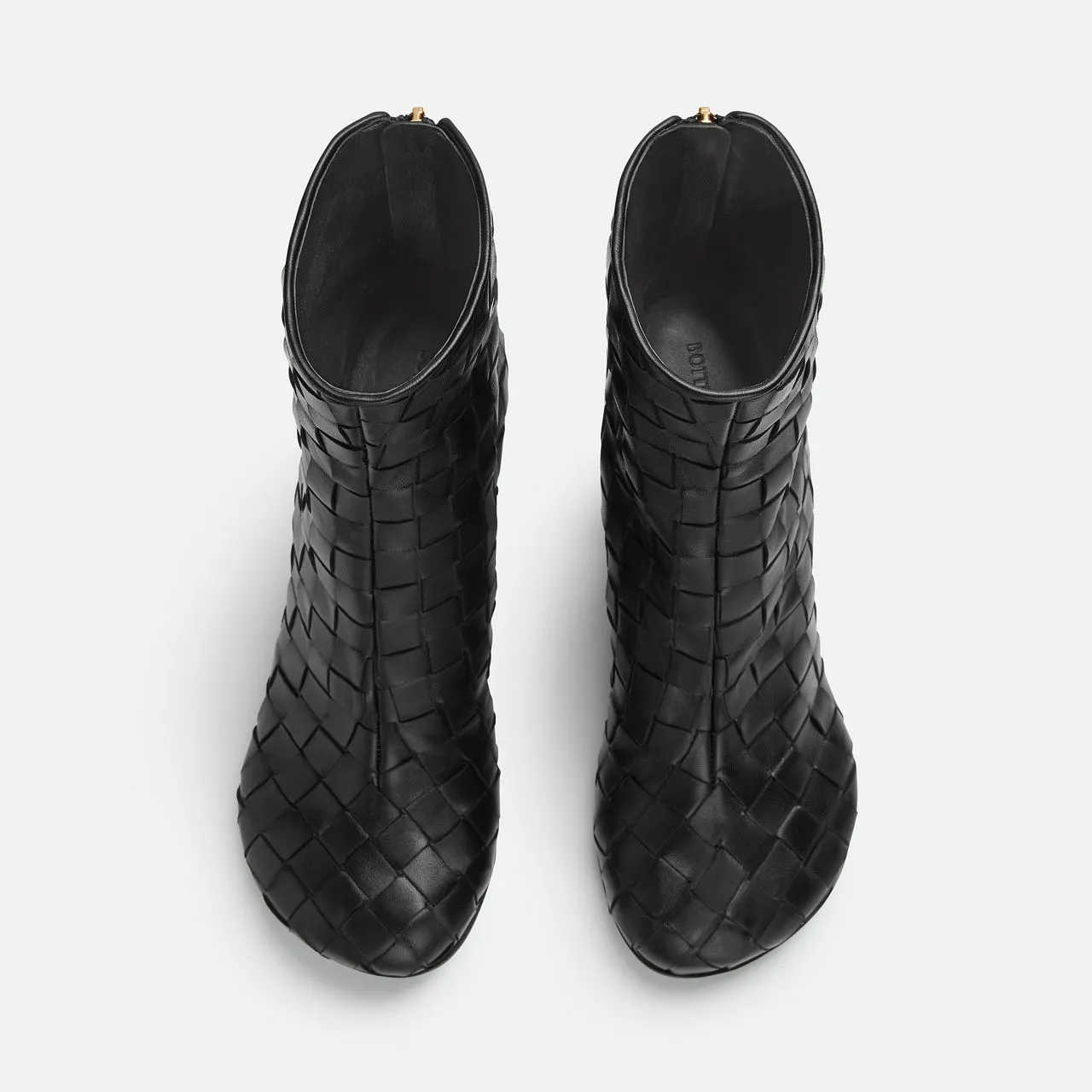 BOTTEGA VENETA Atomic Intrecciato Heeled Boots - Black