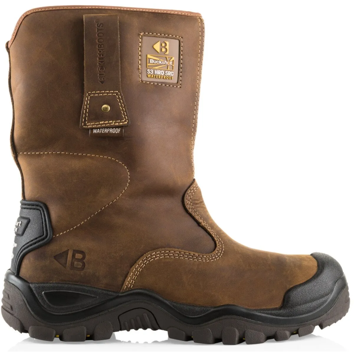 Buckbootz BSH010BR Brown Buckshot 2 Safety Rigger Boot S3 HRO WRU SRC