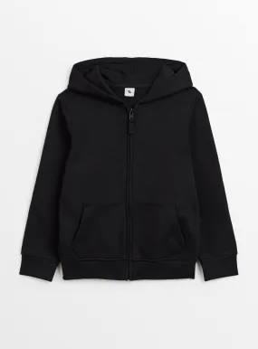 Buy Black Zip-Through Hoodie 12 years | Jumpers and hoodies | Tu