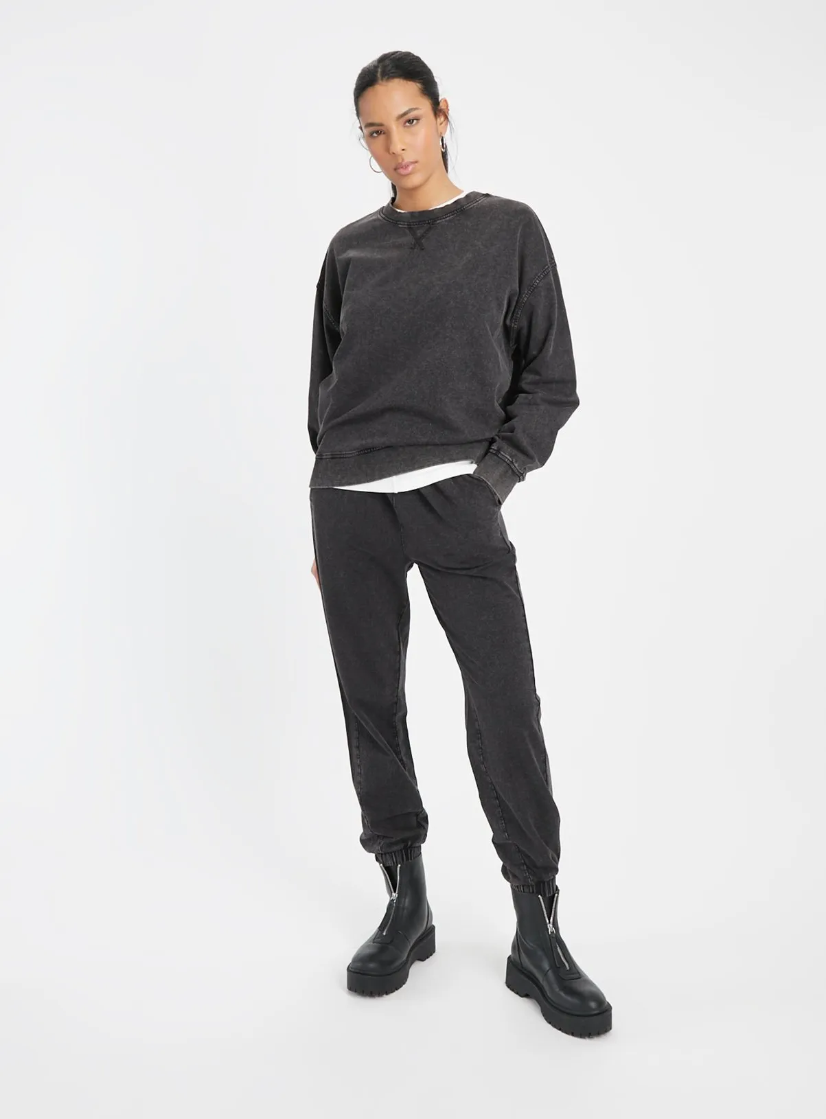 Buy Charcoal Washed Coord Sweatshirt  XL | Hoodies and sweatshirts | Tu