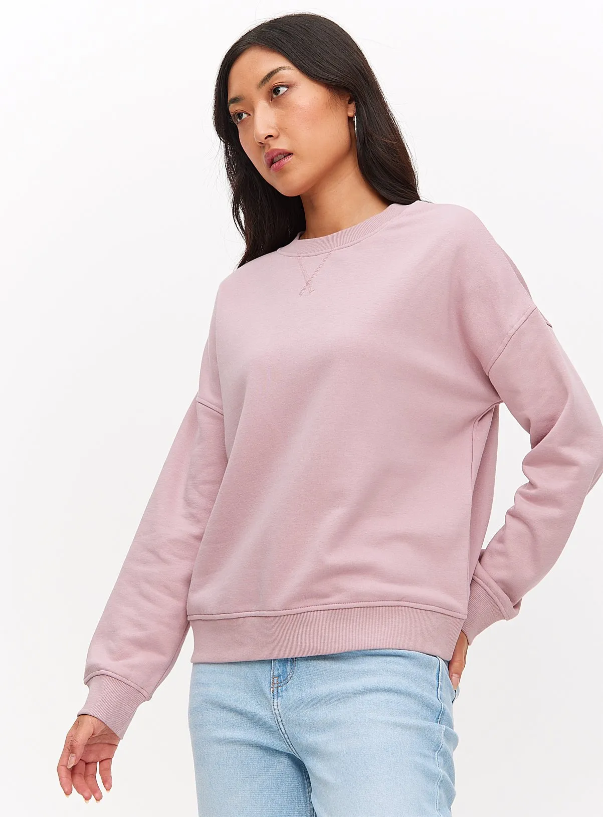 Buy Light Pink Crew Neck Sweatshirt L | Hoodies and sweatshirts | Tu