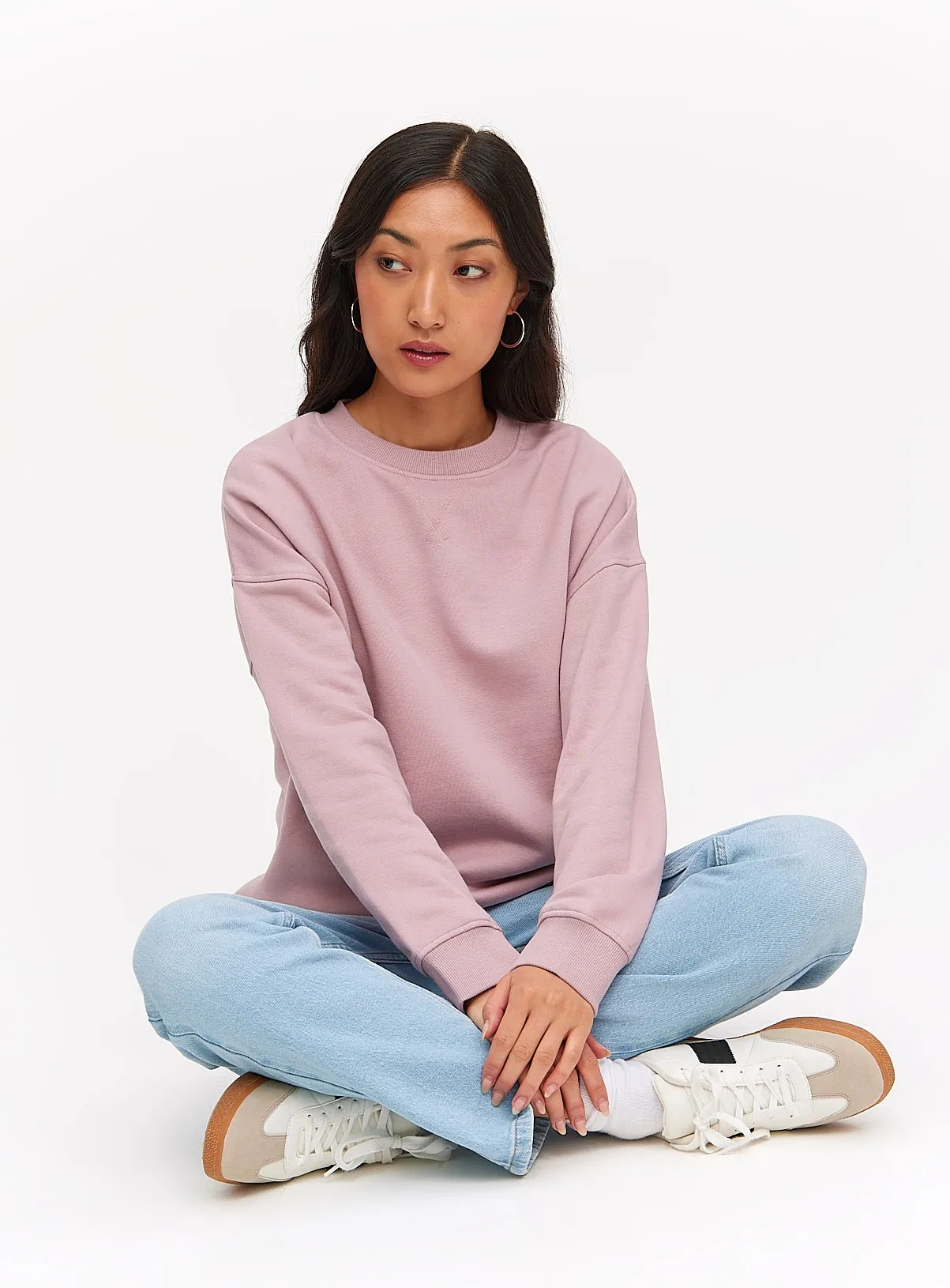 Buy Light Pink Crew Neck Sweatshirt L | Hoodies and sweatshirts | Tu