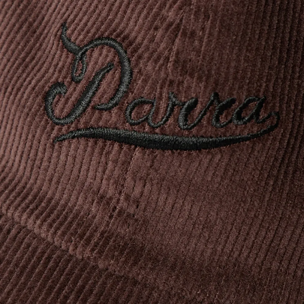 BY PARRA FANCY LOGO 6 PANEL HAT // DARK MAHOGANY