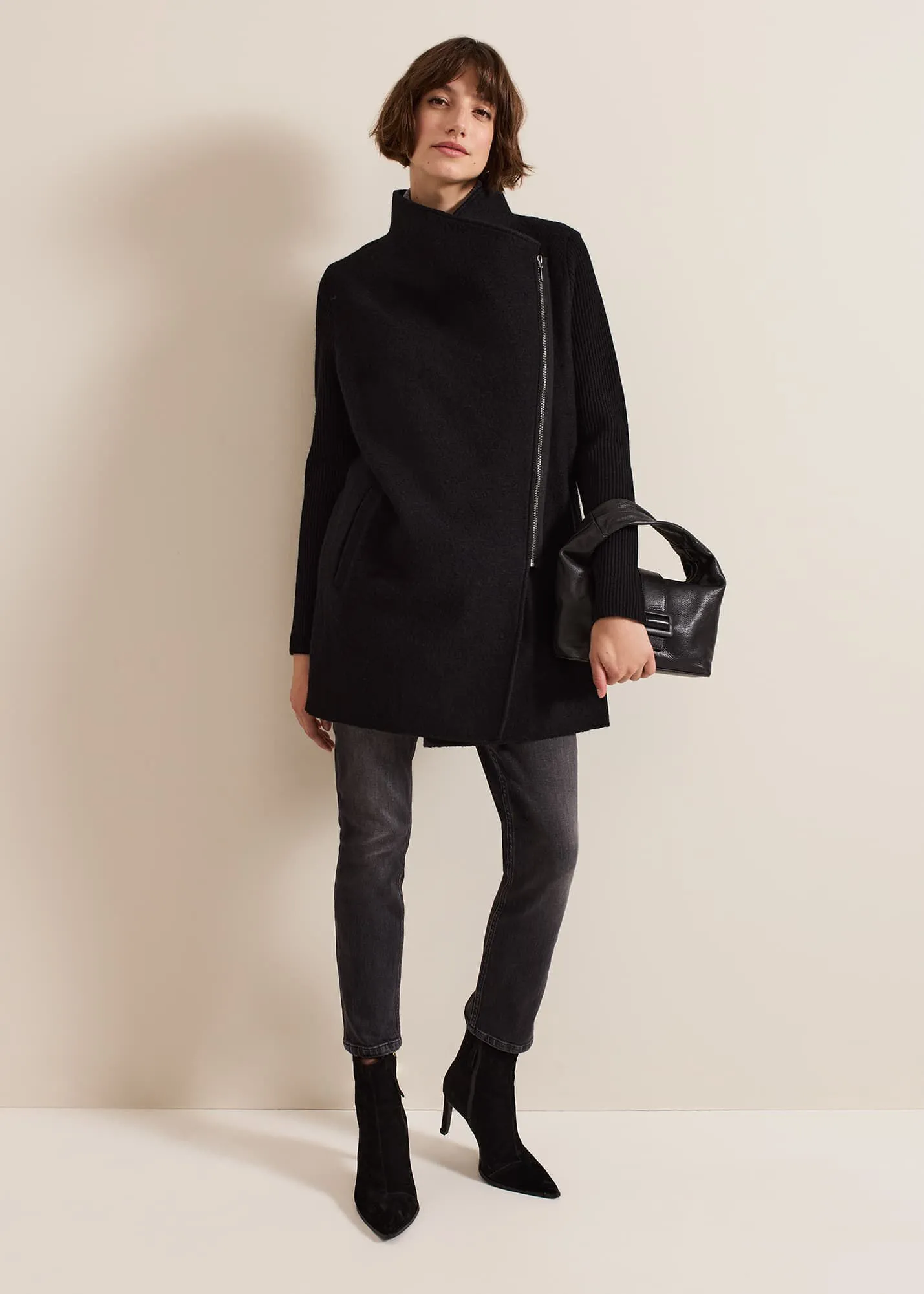 Byanca Zip Knit Coat