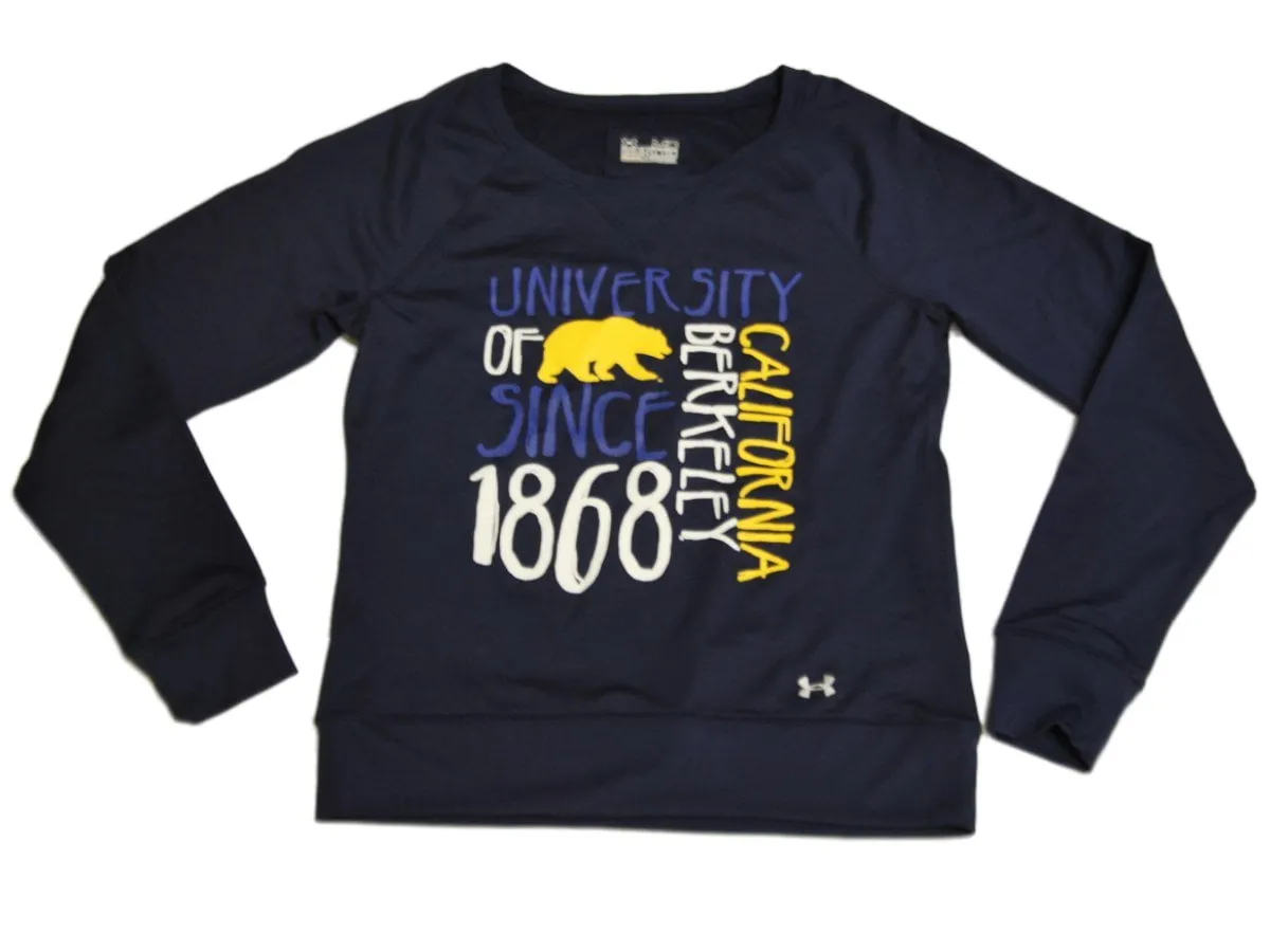 California Golden Bears Under Armour Women Navy AllSeasonGear Sweatshirt (M)