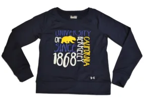 California Golden Bears Under Armour Women Navy AllSeasonGear Sweatshirt (M)