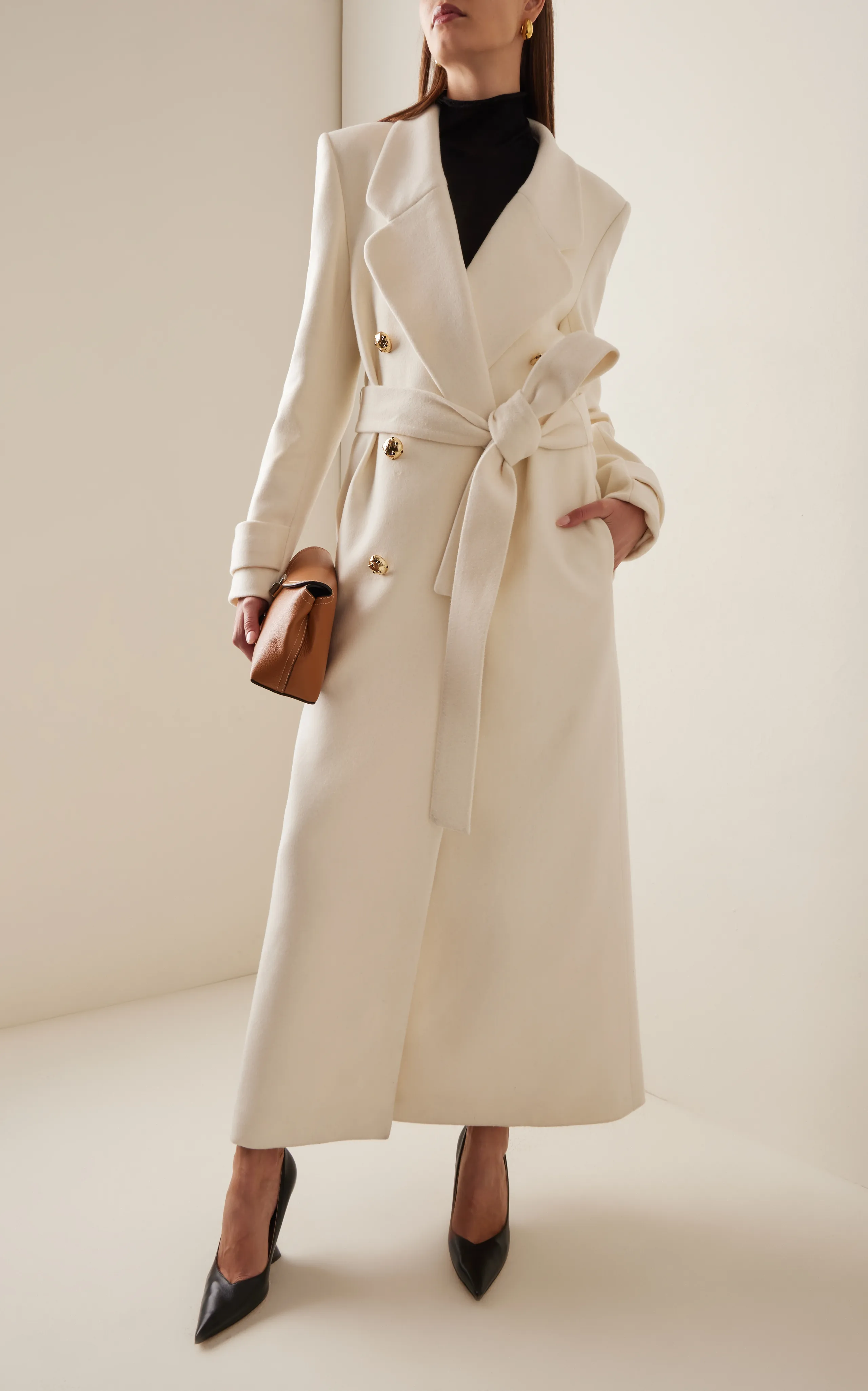 Carolina Herrera Double-Breasted Wool-Blend Coat