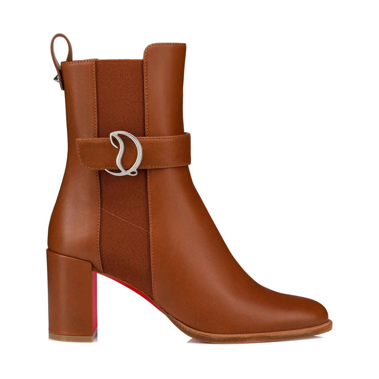 CHRISTIAN LOUBOUTIN CL Chelsea Booty 70 Ankle Boots - Red