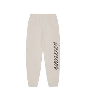 CHROME SCRIPT SWEATPANTS - OFF WHITE