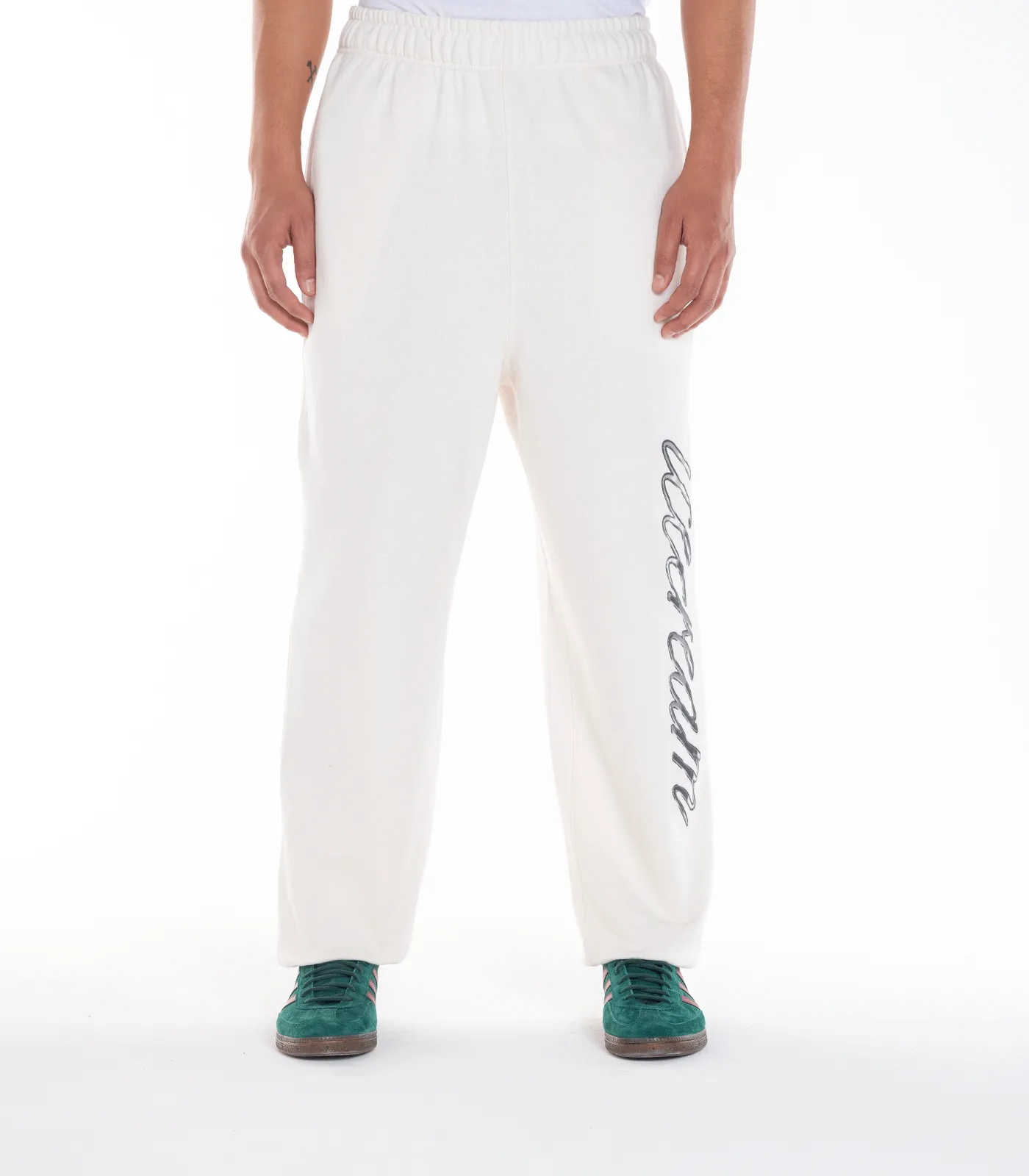 CHROME SCRIPT SWEATPANTS - OFF WHITE