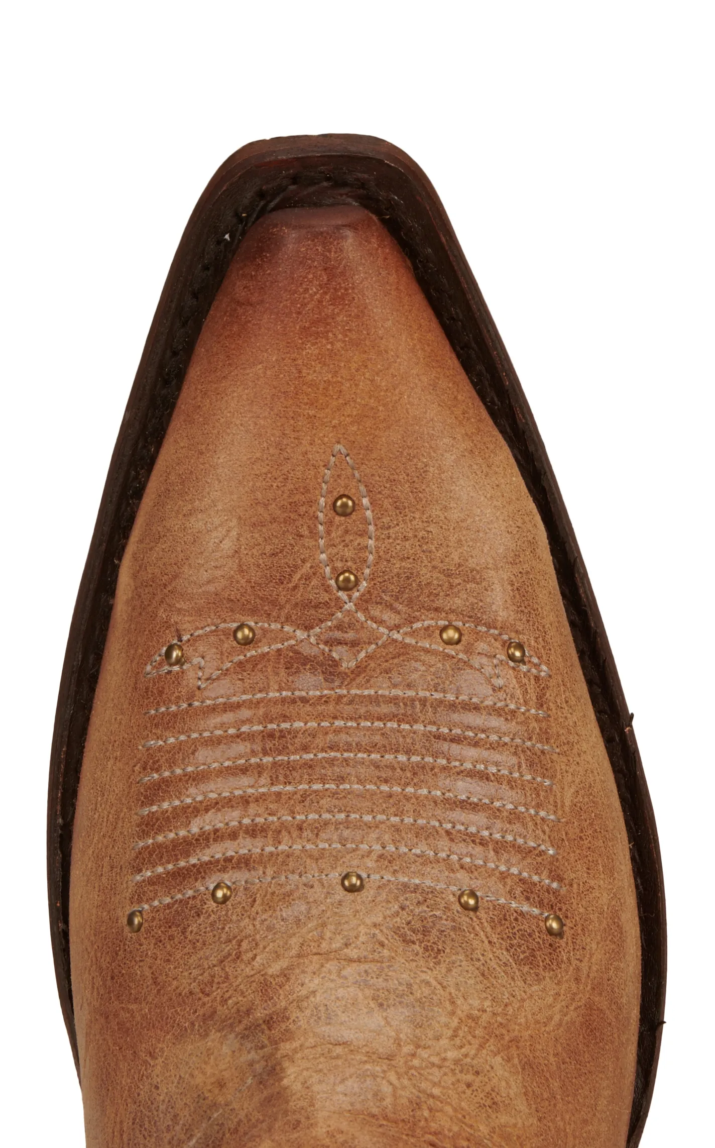 Circle G by Corral Women's Tan with Studs and Embroidery Snip Toe Cowboy Boots