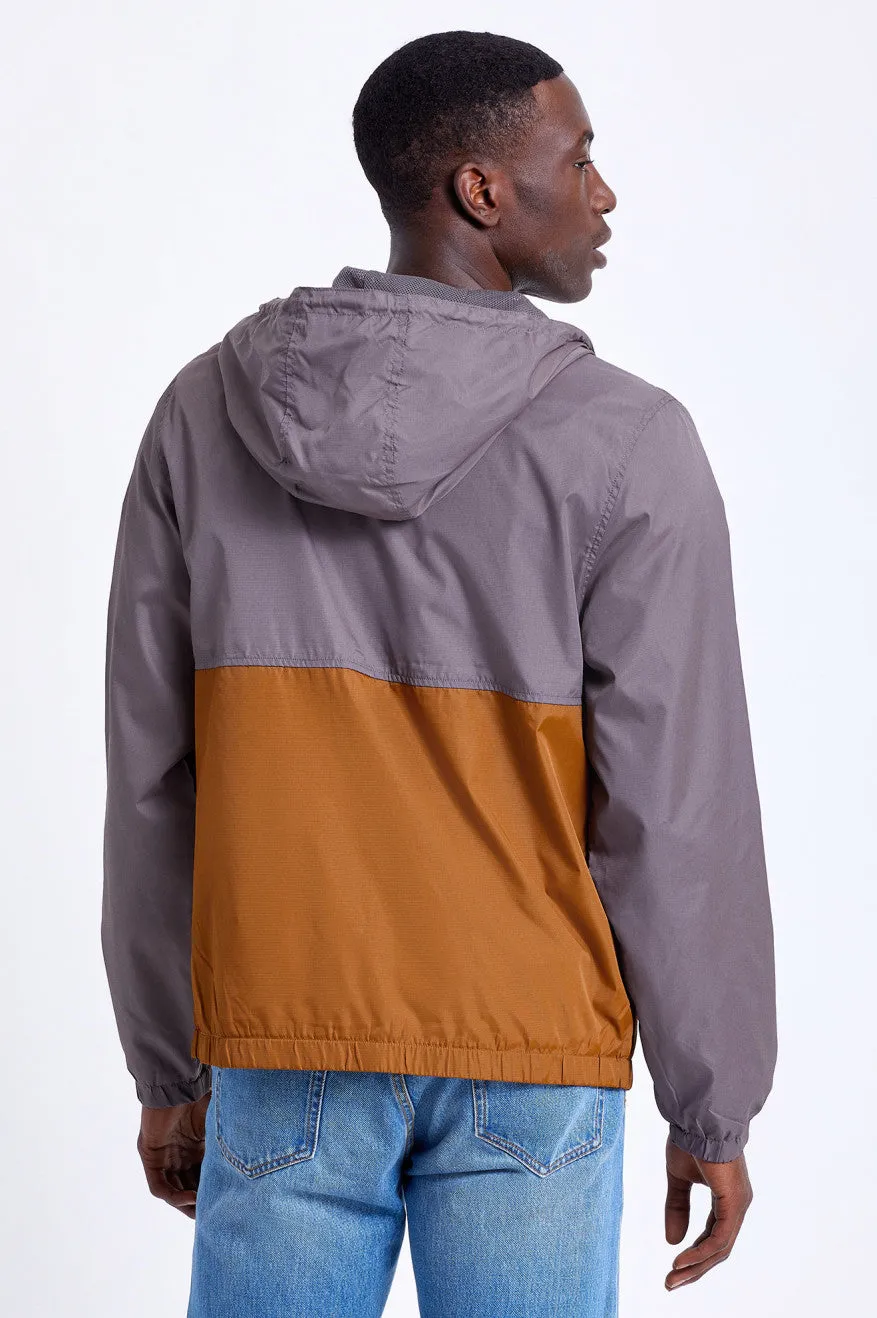 Claxton Crest Lightweight Zip Hood Jacket - Charcoal/Copper