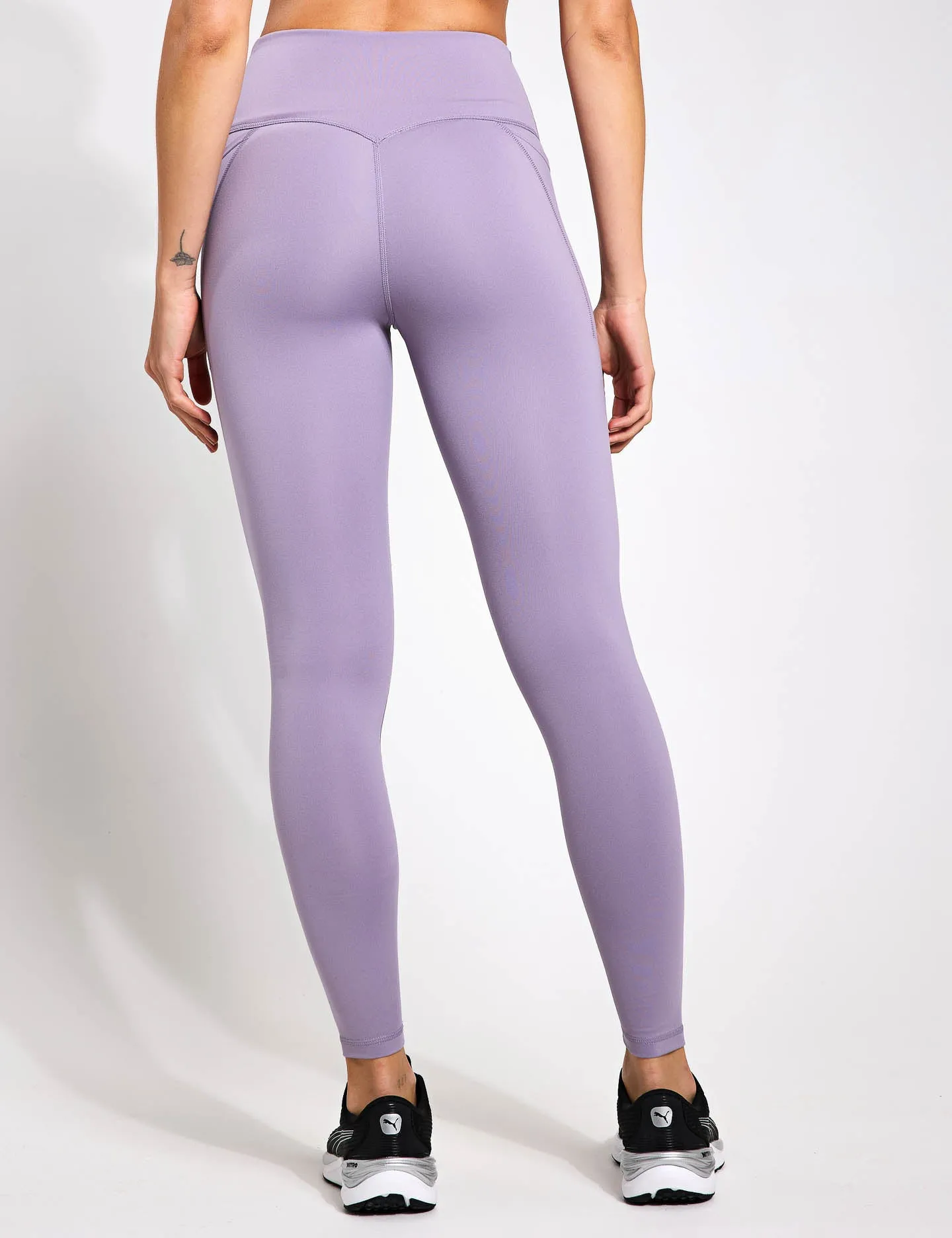 Cloudspun High Waisted Full-Length Tights - Pale Plum