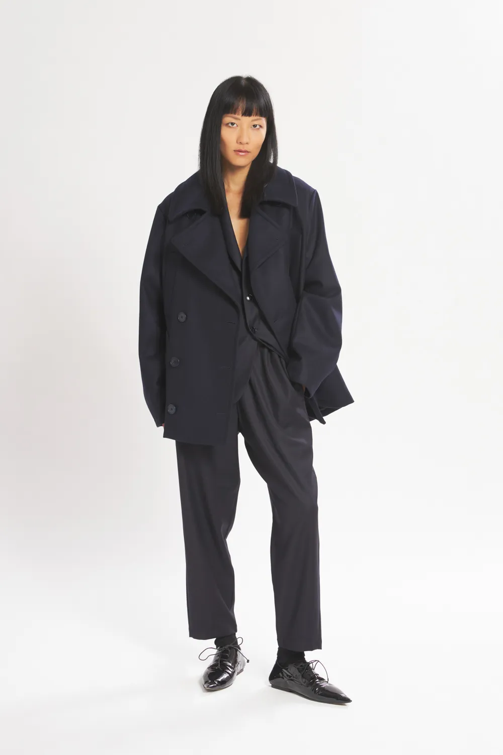 Coat Sailor Caramal  Navy