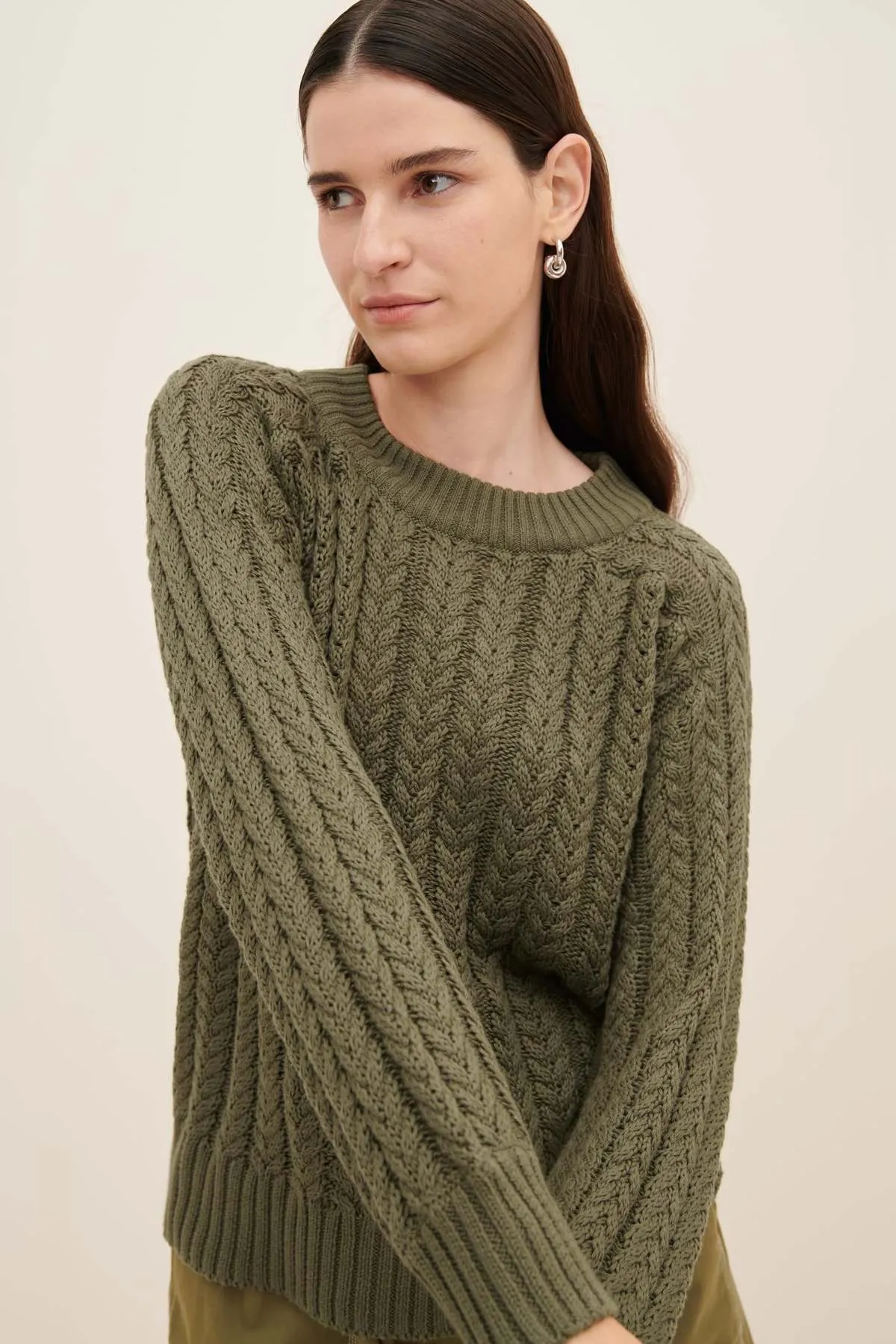 Column Sweater - Olive