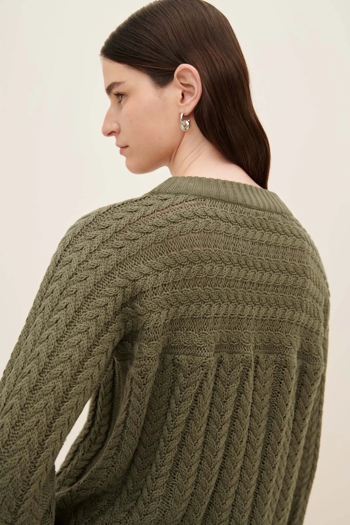 Column Sweater - Olive