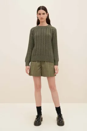 Column Sweater - Olive