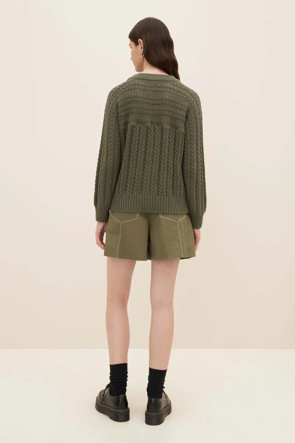 Column Sweater - Olive