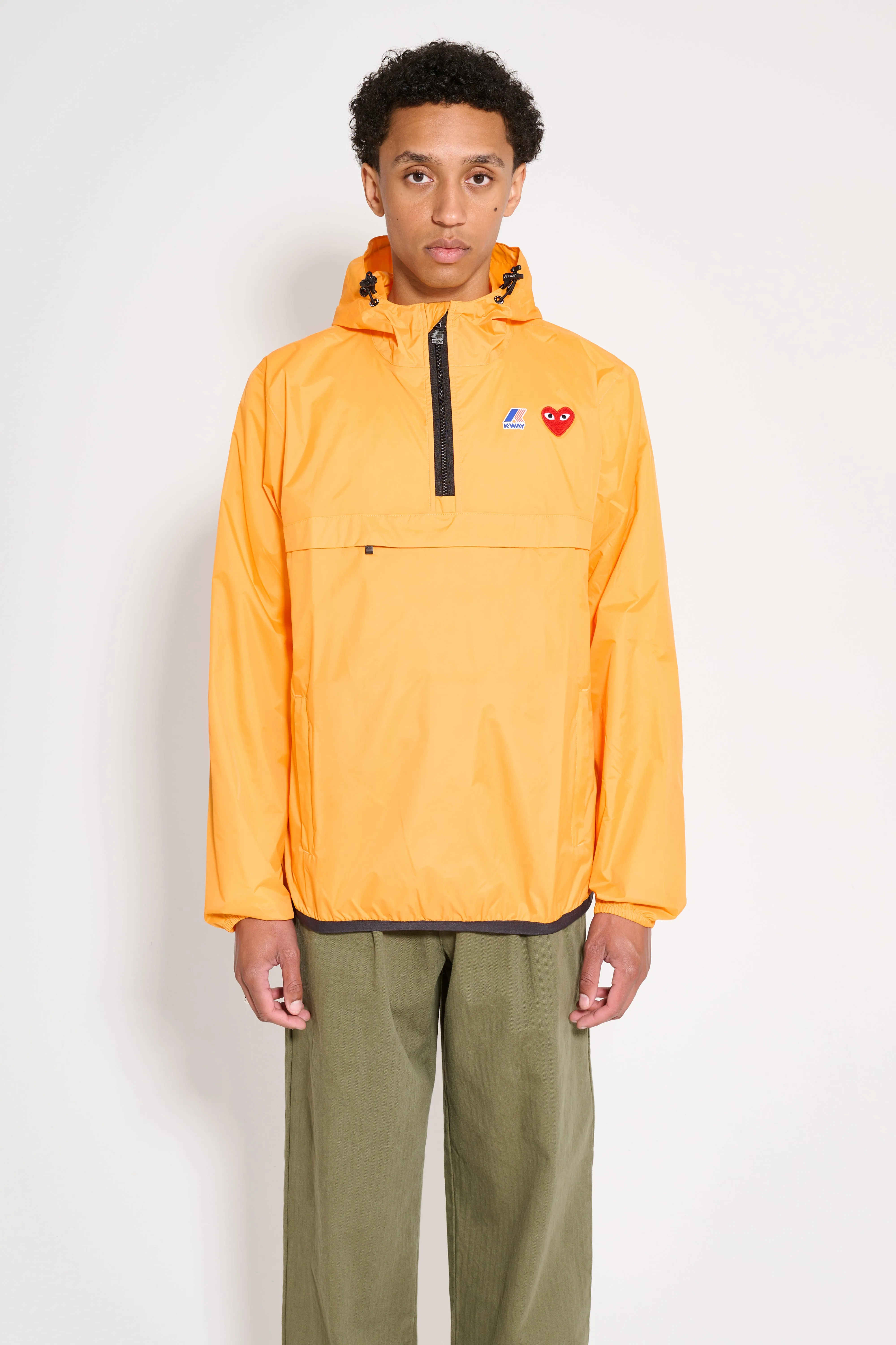 Comme des Garçons Play x K-Way Half Zip Jacket Orange