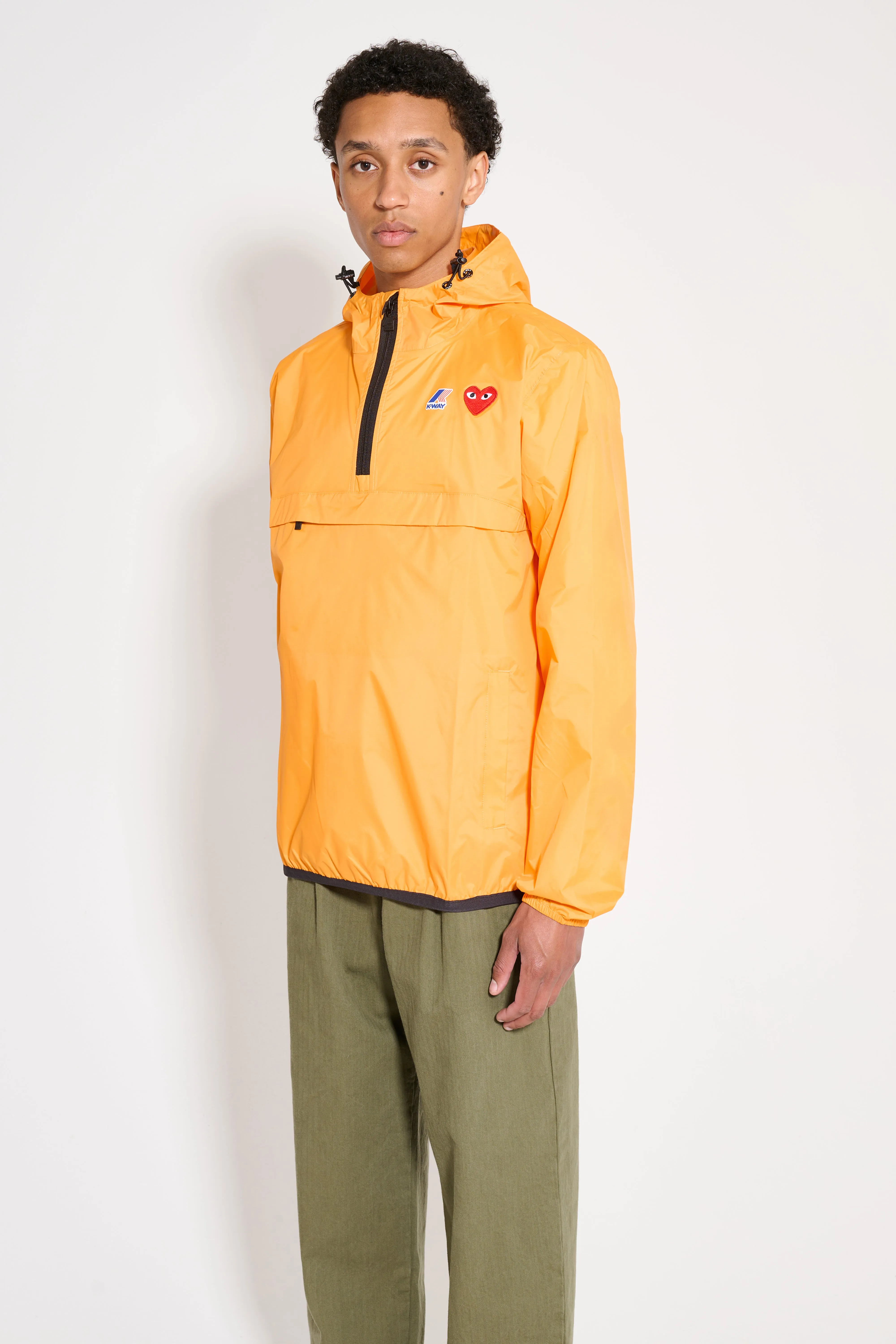 Comme des Garçons Play x K-Way Half Zip Jacket Orange