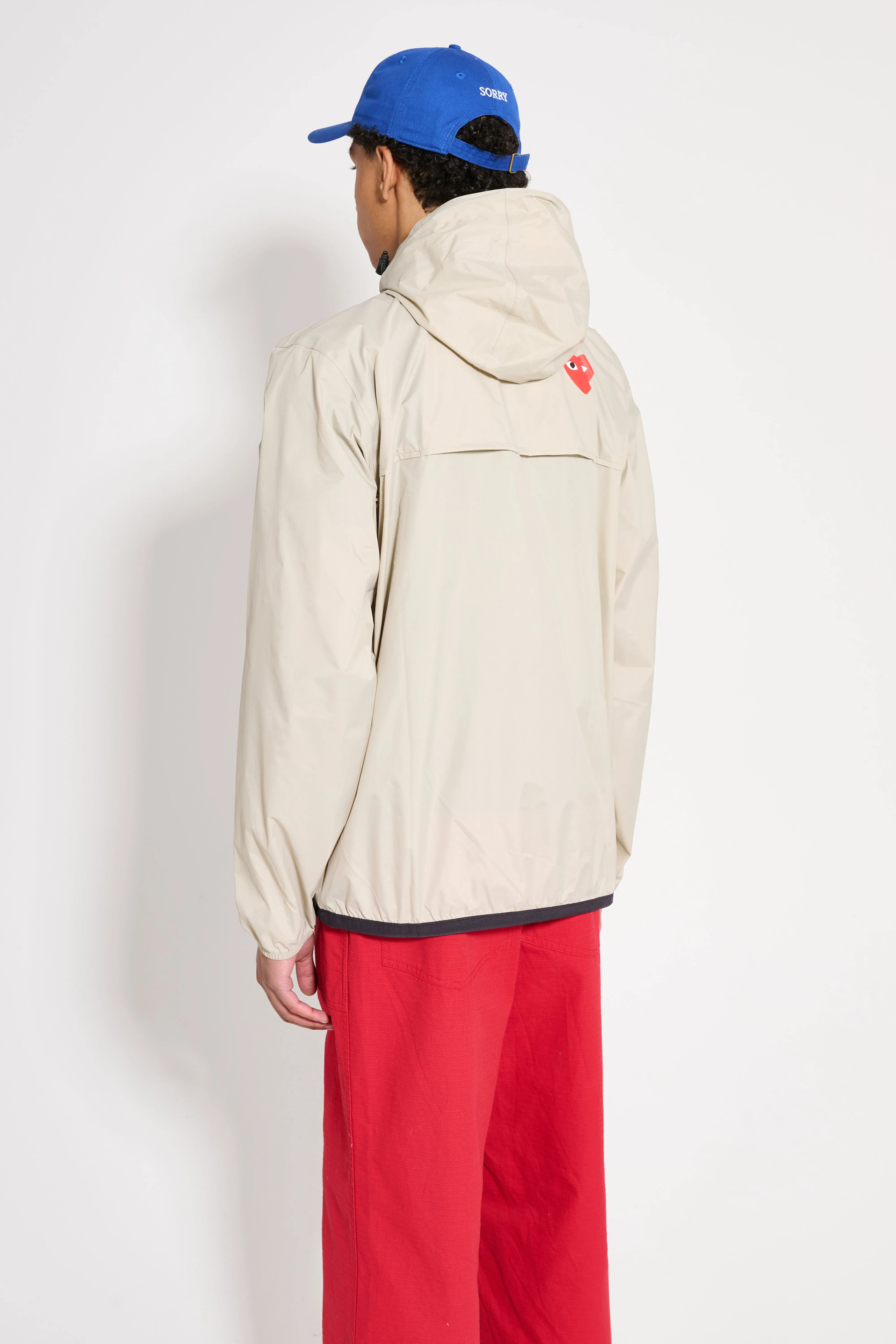 Comme des Garçons Play x K-Way Leon Half Zip Jacket Beige