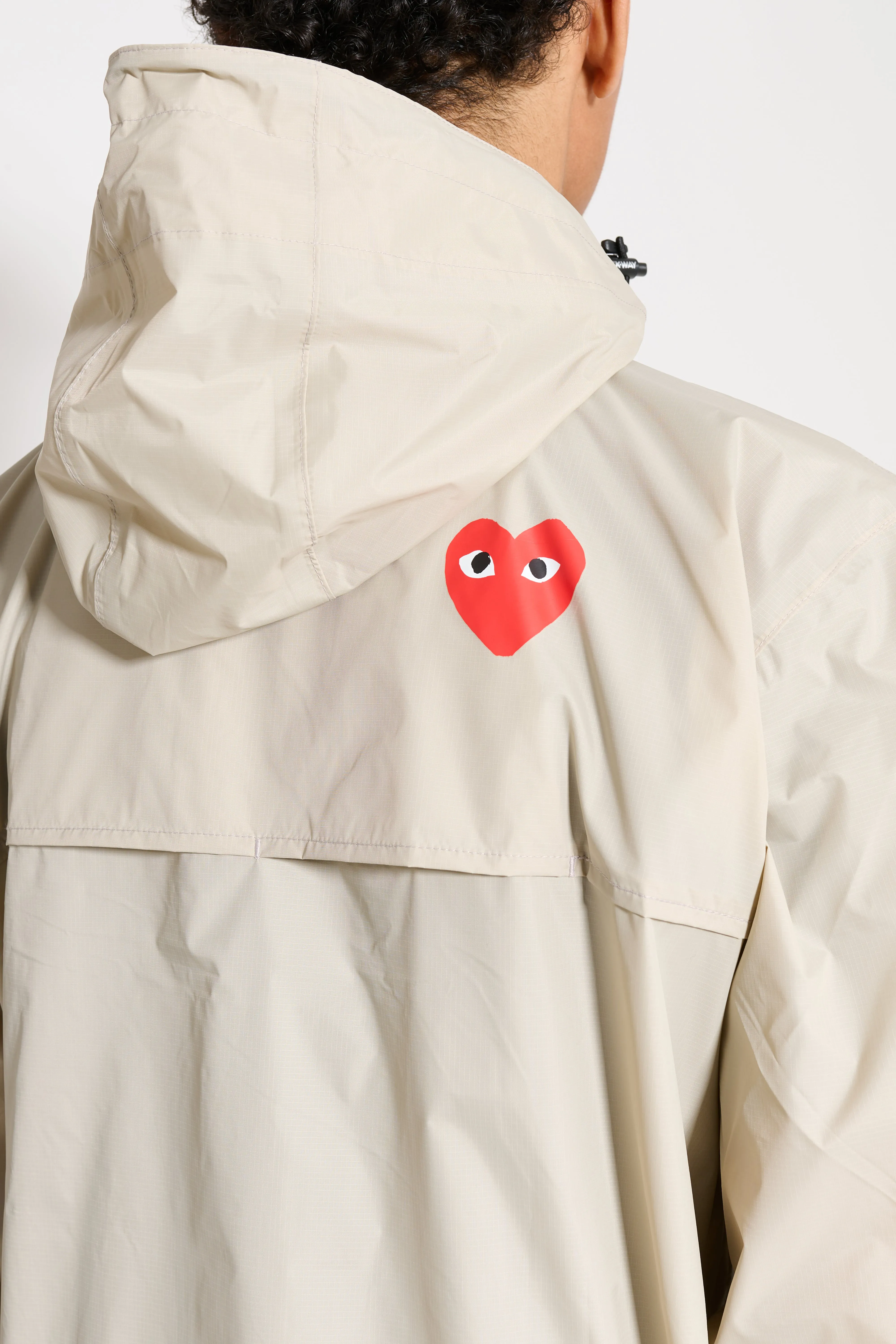 Comme des Garçons Play x K-Way Leon Half Zip Jacket Beige