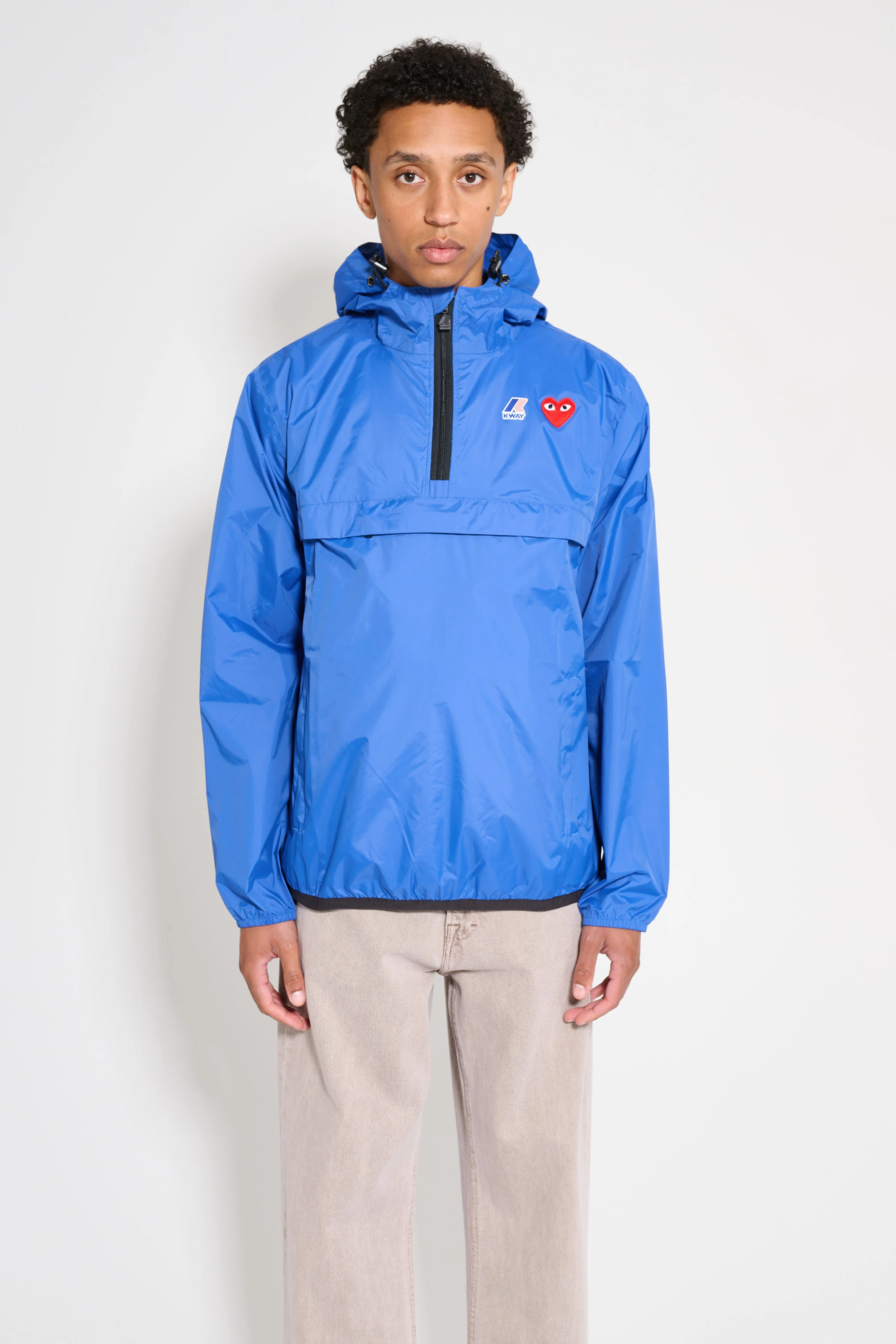 Comme des Garçons Play x K-Way Leon Half Zip Jacket  Blue