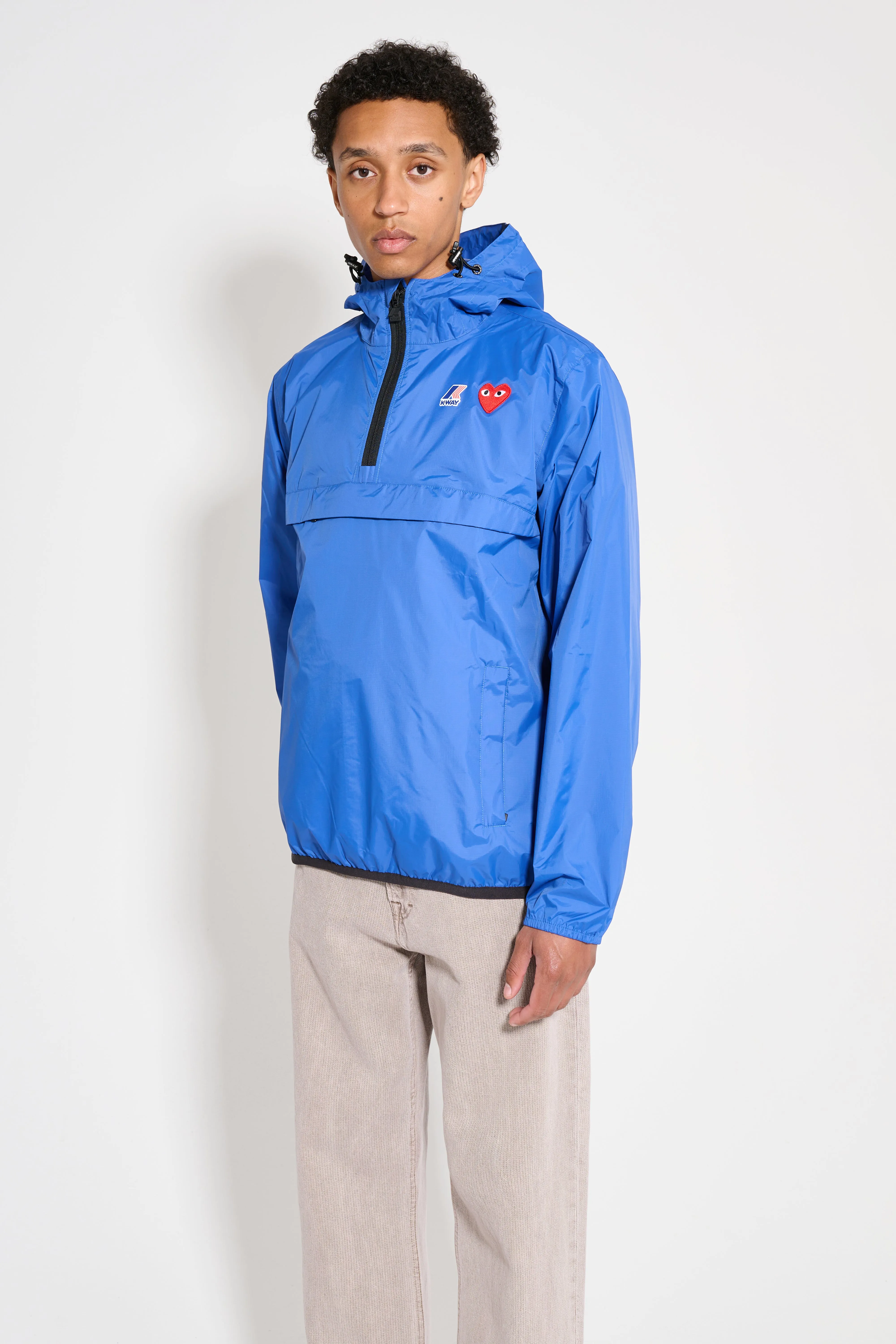 Comme des Garçons Play x K-Way Leon Half Zip Jacket  Blue