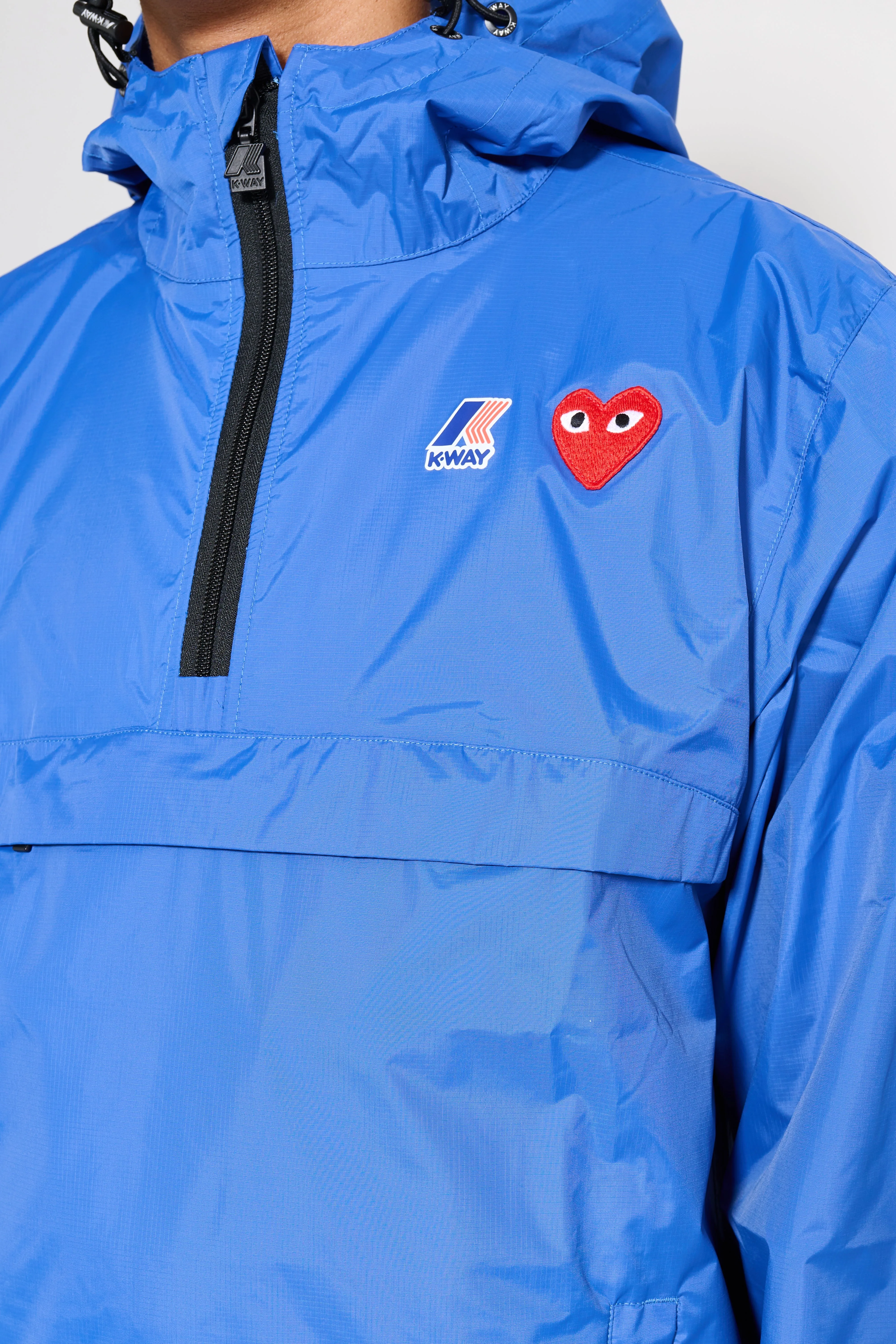 Comme des Garçons Play x K-Way Leon Half Zip Jacket  Blue