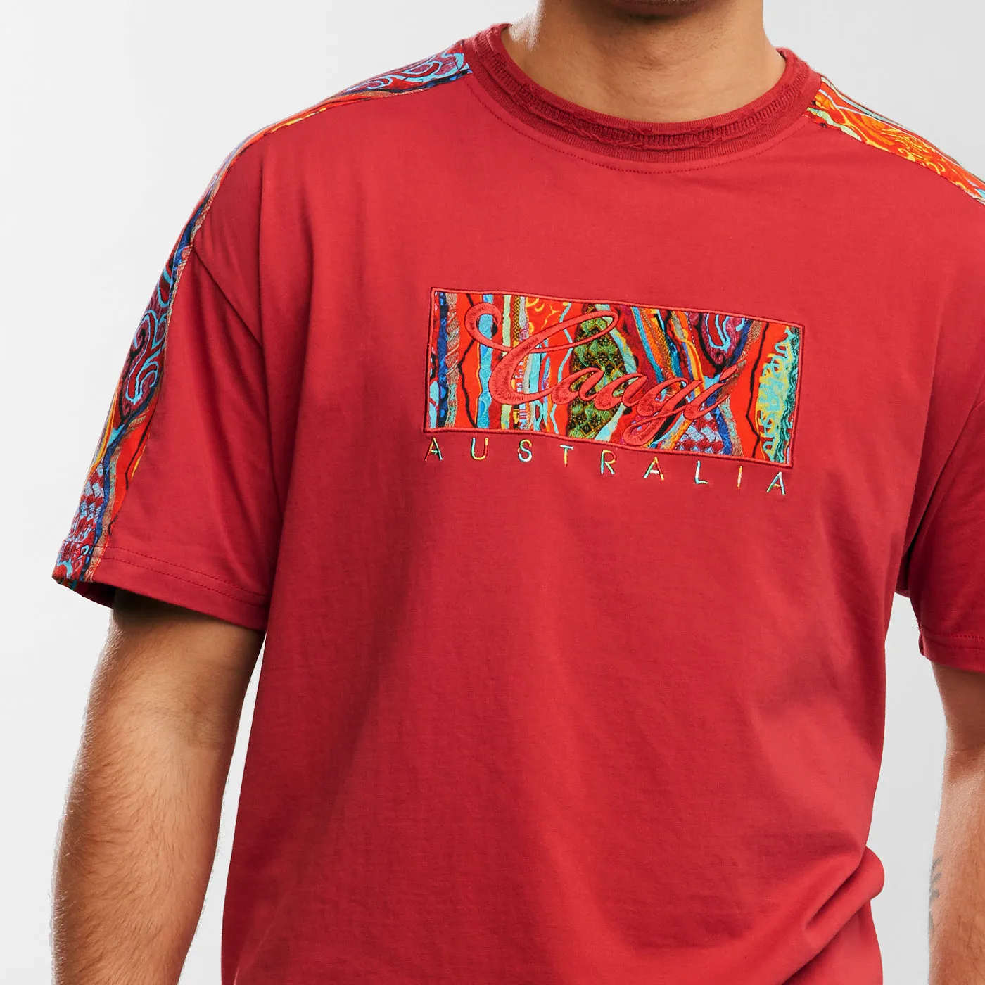 COOGI PATCH TEE - BURGUNDY